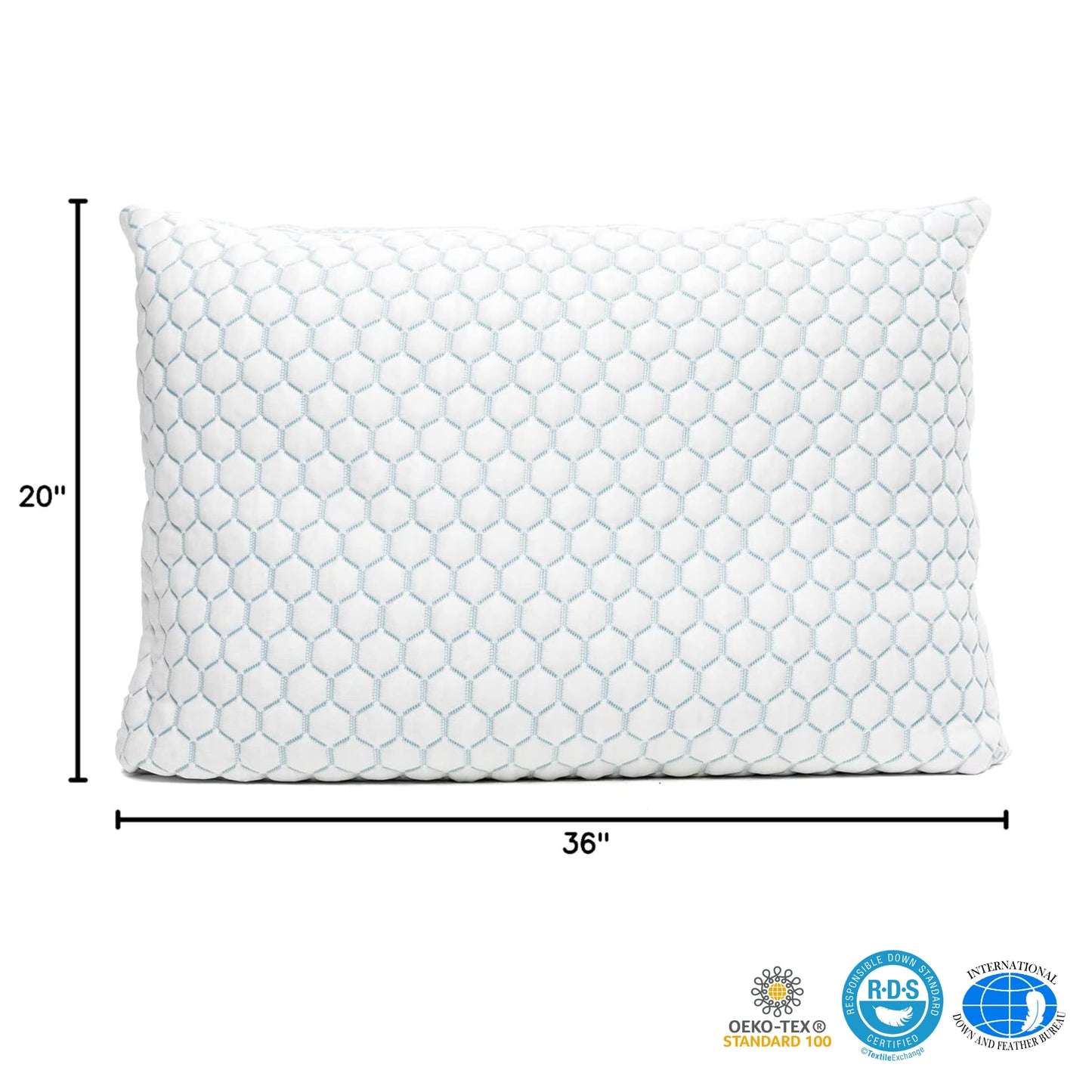 Slumblr® Cooling Shredded Memory Foam Pillow for Adjustable Comfort
