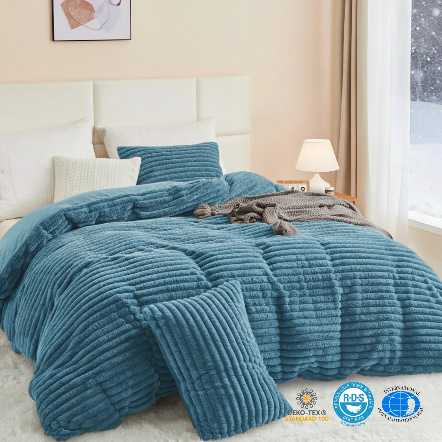 Slumblr® Winter Warm Fleece Bedding Set with Pillowcase