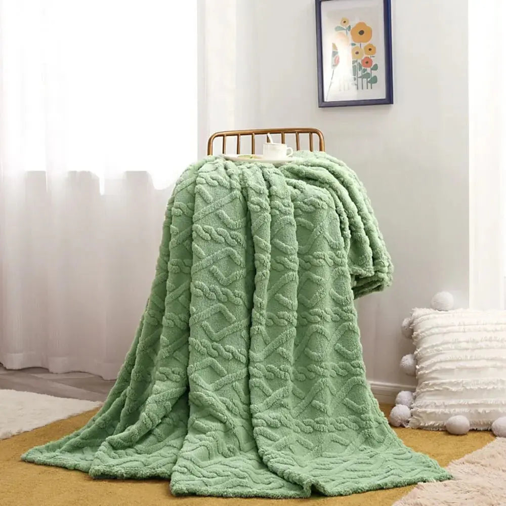 Slumblr® Ruched Faux Fur Cozy Throw Blanket Slumblr