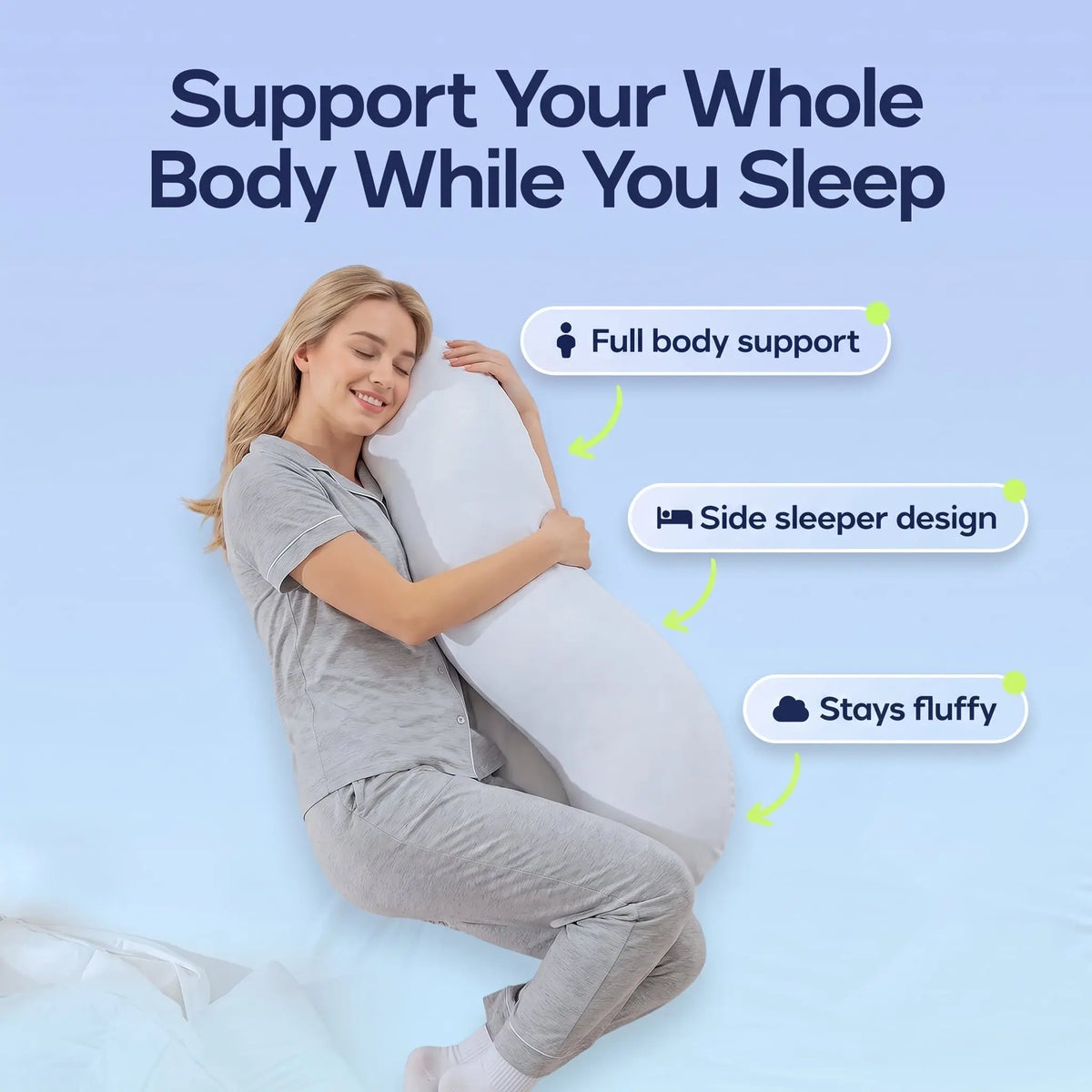 Slumblr® Snuggle Pillow For Side Sleepers