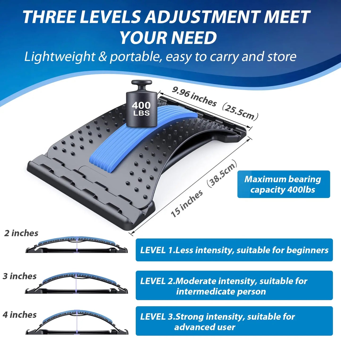Slumblr® Adjustable Multi-Level Back Stretcher Slumblr
