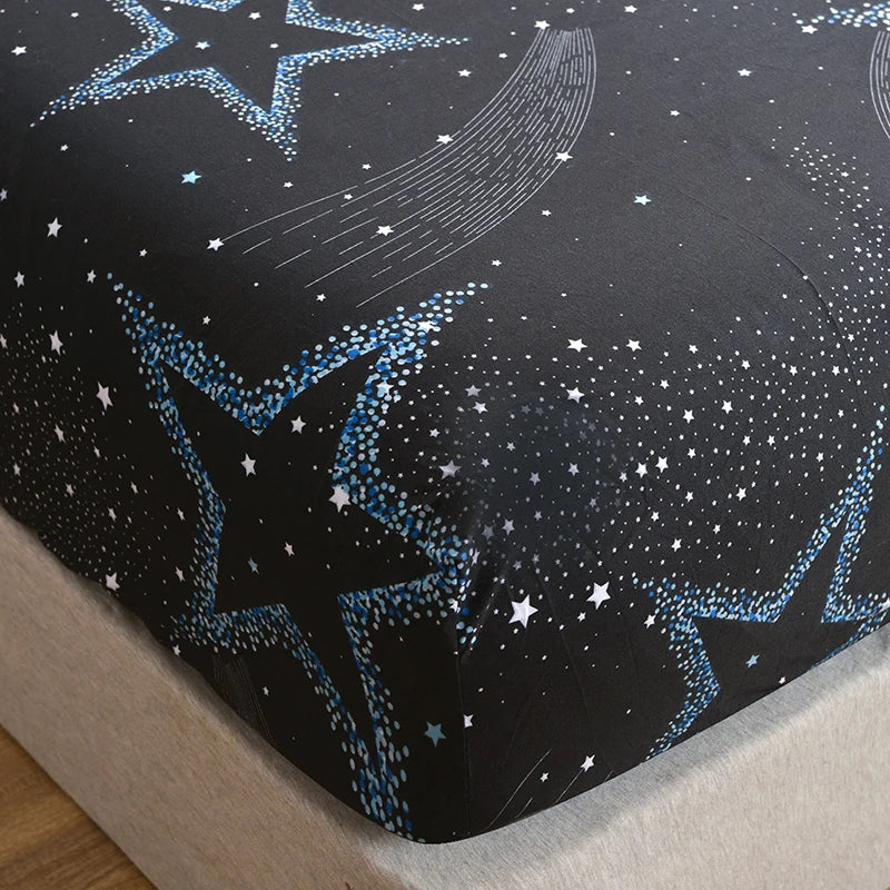 Fitted Sheet Printed Bed Linen Breathable Mattress Protector for Home Soft Bedsheet 90x200cm sabanas para cama (No Pillowcase)