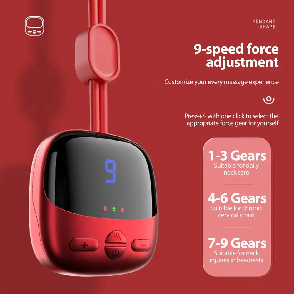 Smart Hanging Neck Massager EMS Muscle Massager Portable Hot Compress Neck and Cervical Spine Massager SPA Relaxation Treatment