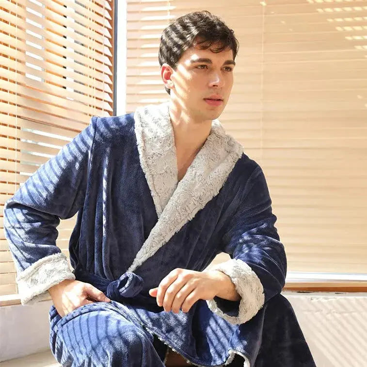 Slumblr® Plush Flannel Fleece Couple Bathrobes Slumblr