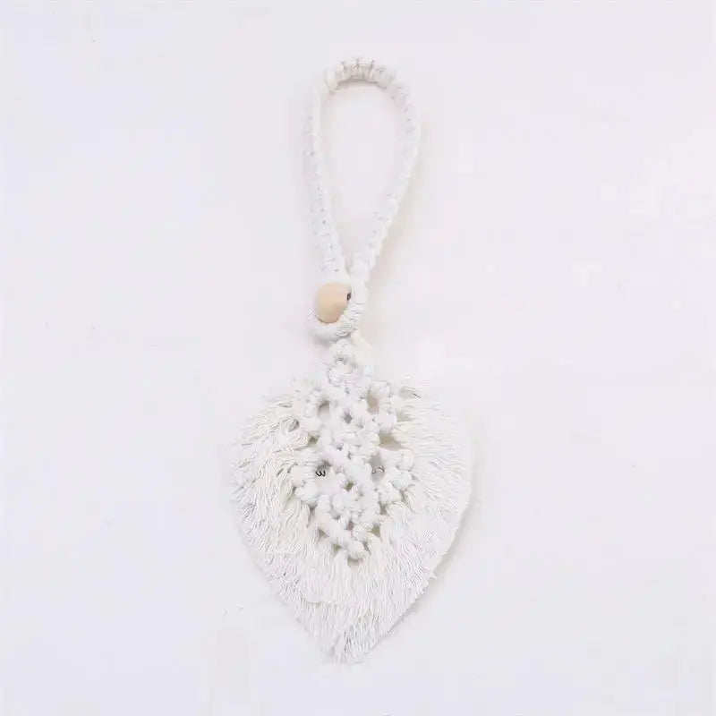 1/2PCs Handmade Curtain Tiebacks Macrame Tassel Leaf Shaped Curtain Holdback Braided Tie Back Holder Bohemian Home Decoration