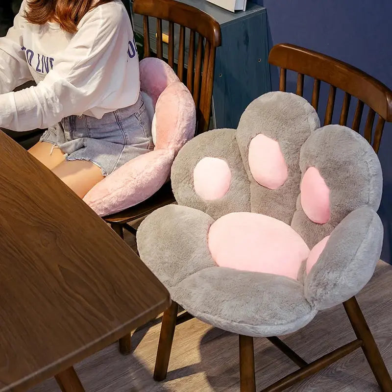 70cm Kawaii Plush Bear Paw Mat Cute Animal Bear Cat Foot Pillow Heart Plush Cushion Stuffed Soft Toys for Home Decor Gifts