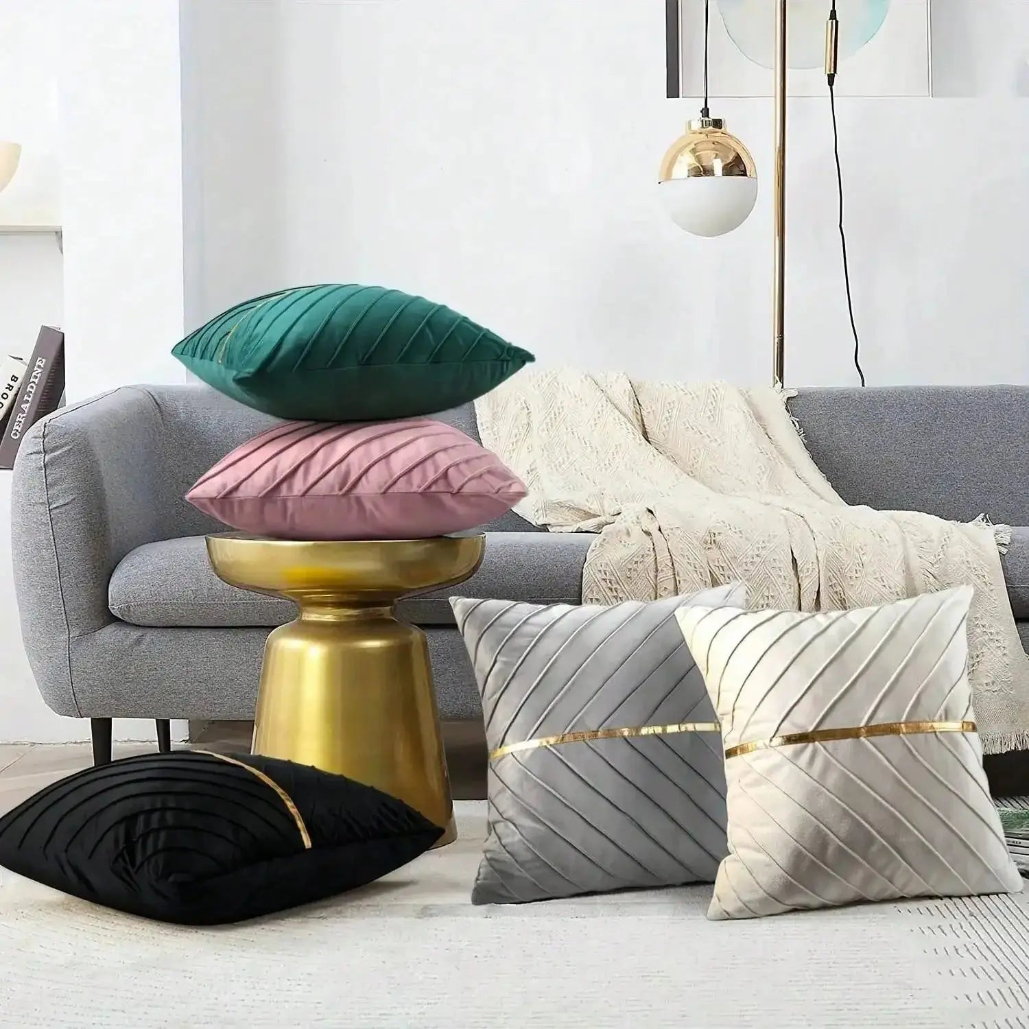 1pc geometric velvet throw pillow case 45*45 room decor sofa pillow cover design soft cushion cover for livingroom pillowcase