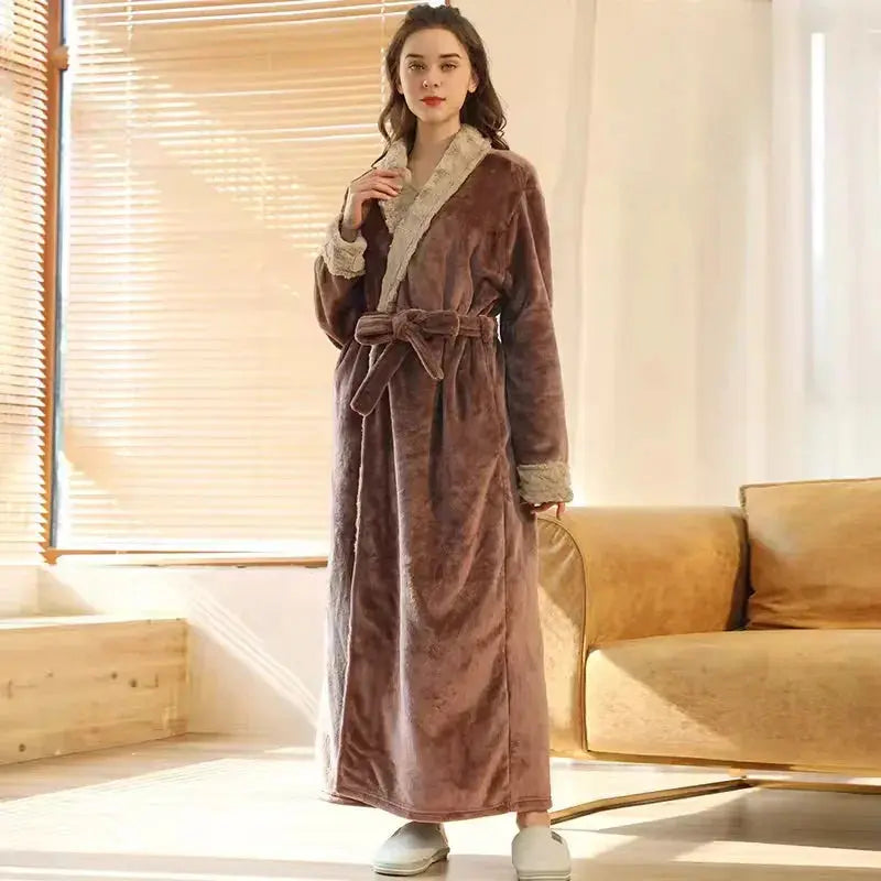 Slumblr® Plush Flannel Fleece Couple Bathrobes Slumblr