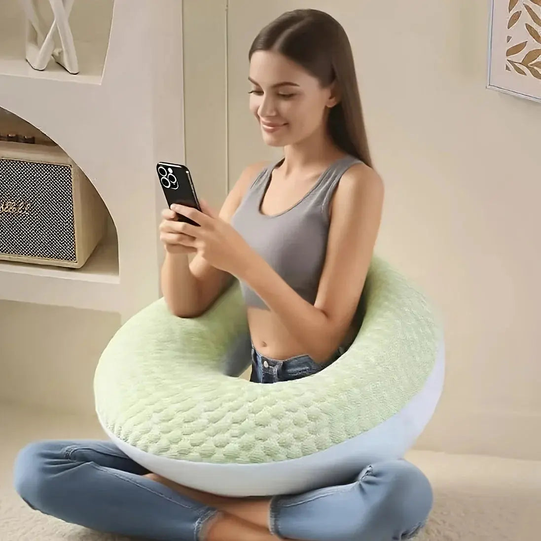 Slumblr® Compact Arm Support Pillow for Reading Crocheting Playing Slumblr