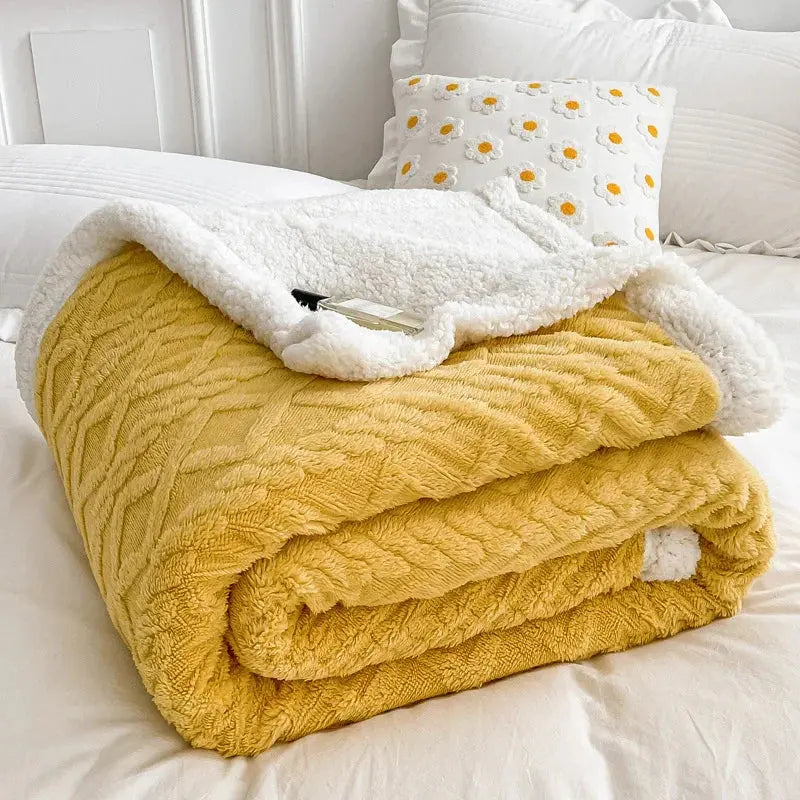 Slumblr® Woolen Lamb Velvet Flannel Blanket Slumblr