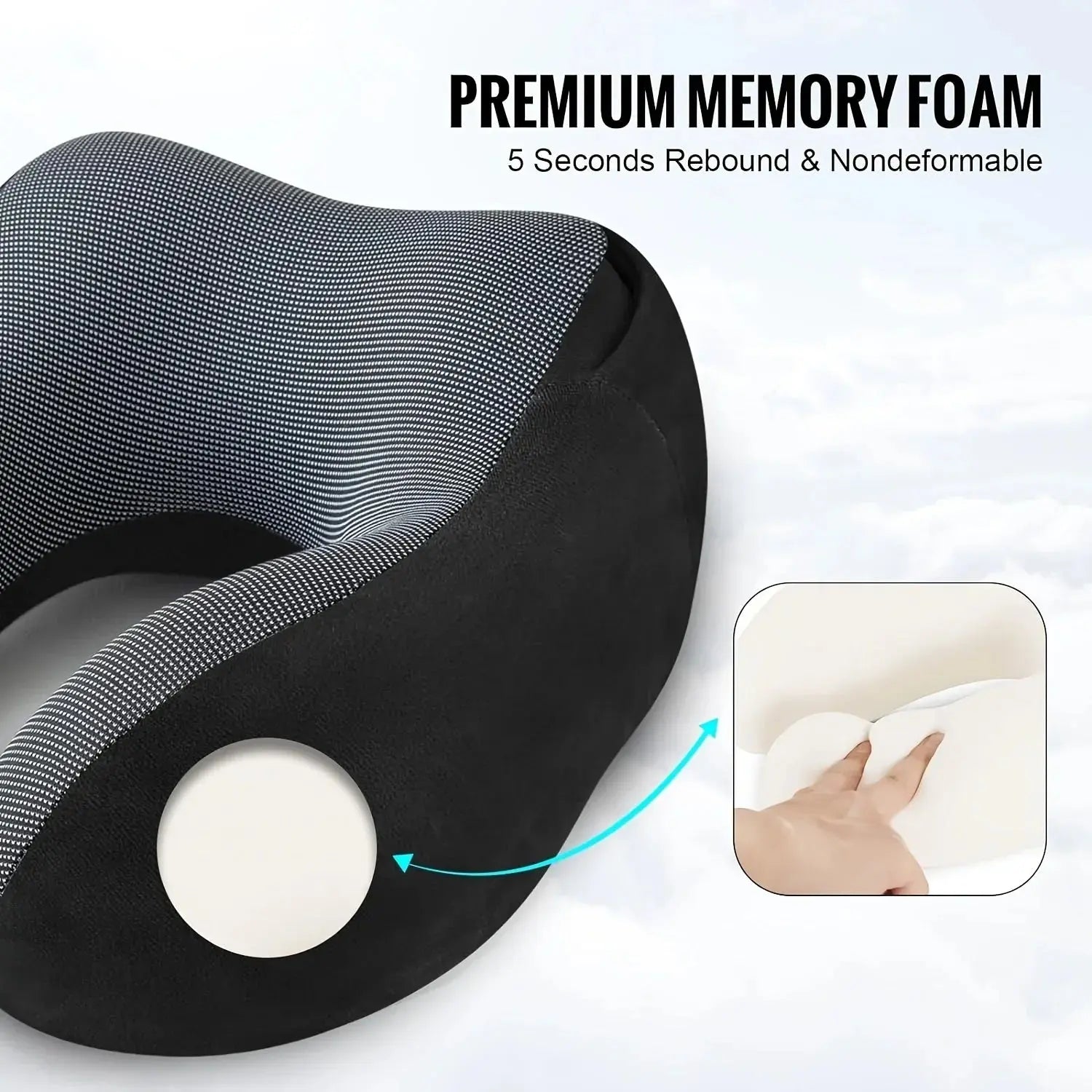 Slumblr® Hooded U-Shaped Travel Pillow Slumblr