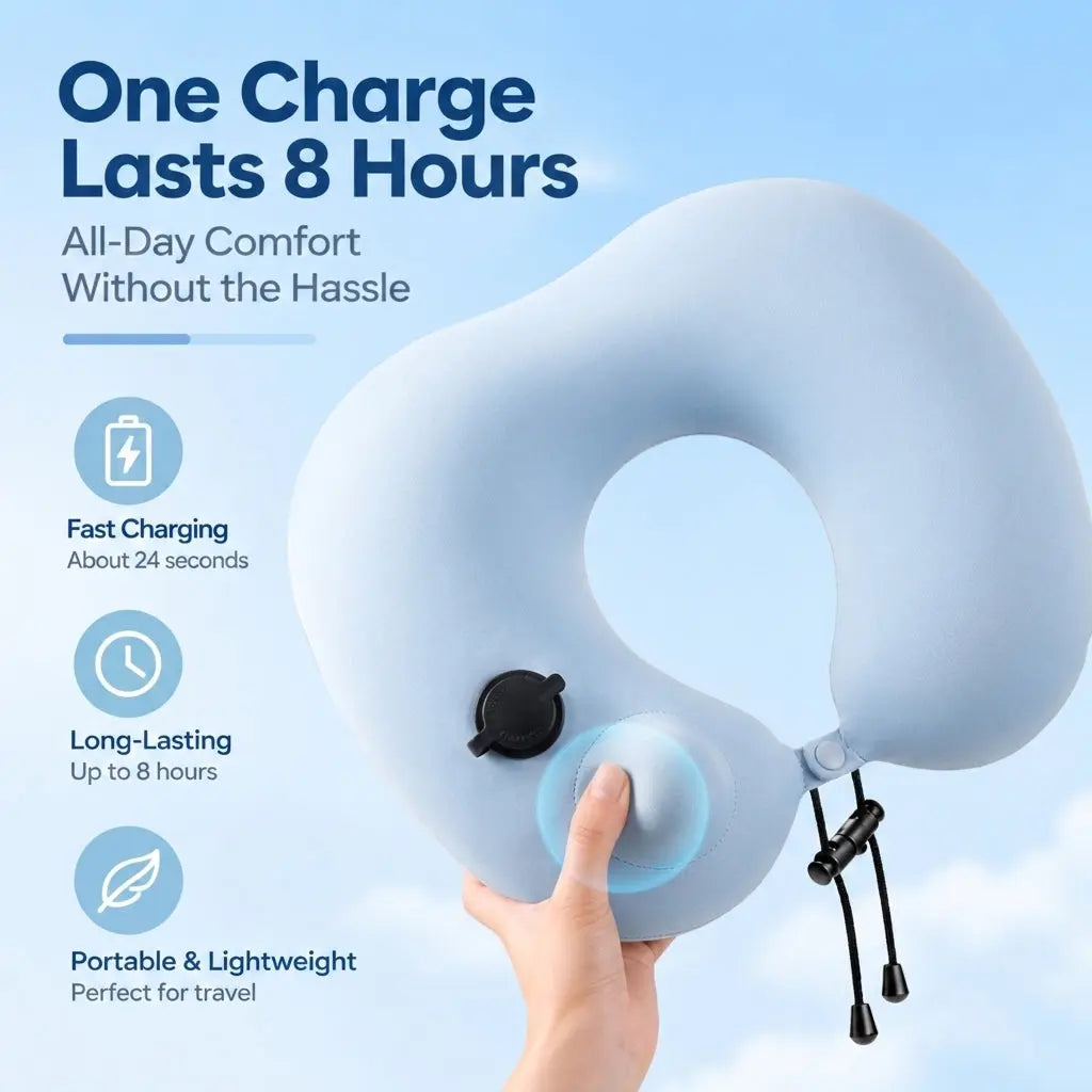 Slumblr® Inflatable U-shaped Pillow Travel Cushion