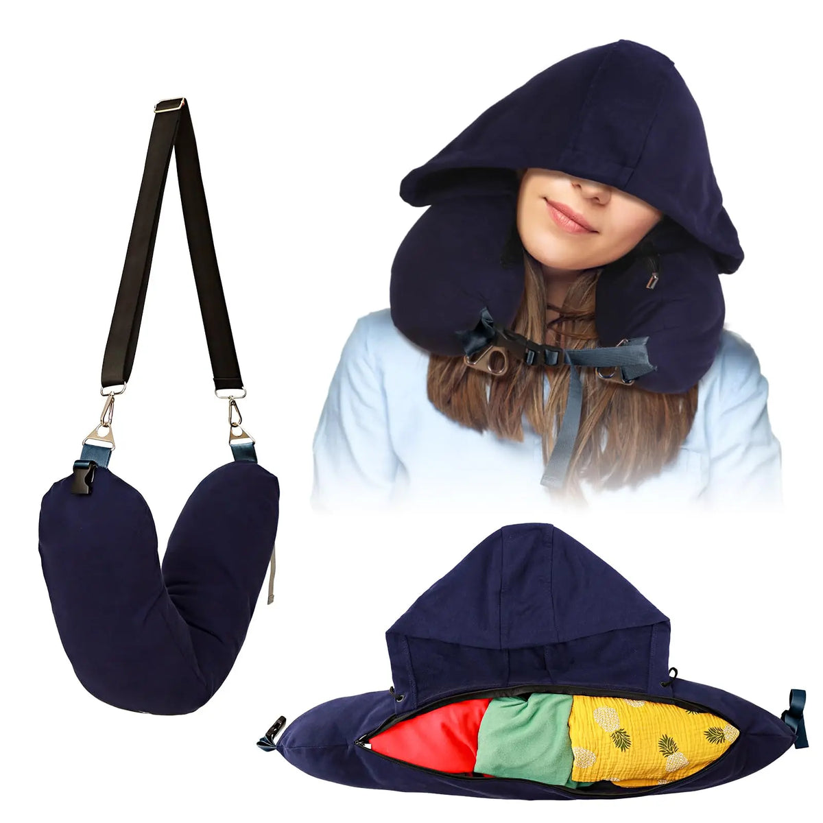 Slumblr® Stuffable Hooded Travel Pillow Slumblr