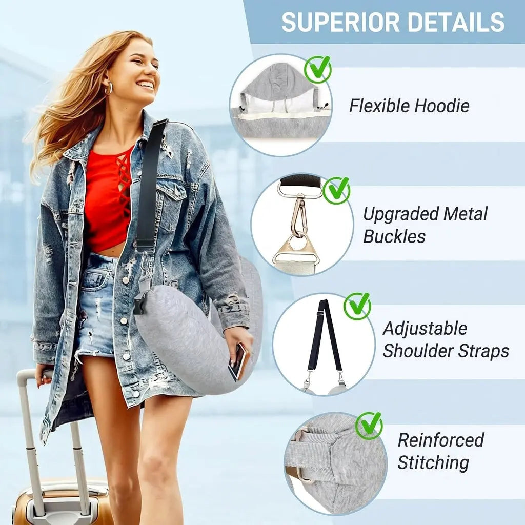 Slumblr® Stuffable Hooded Travel Pillow Slumblr