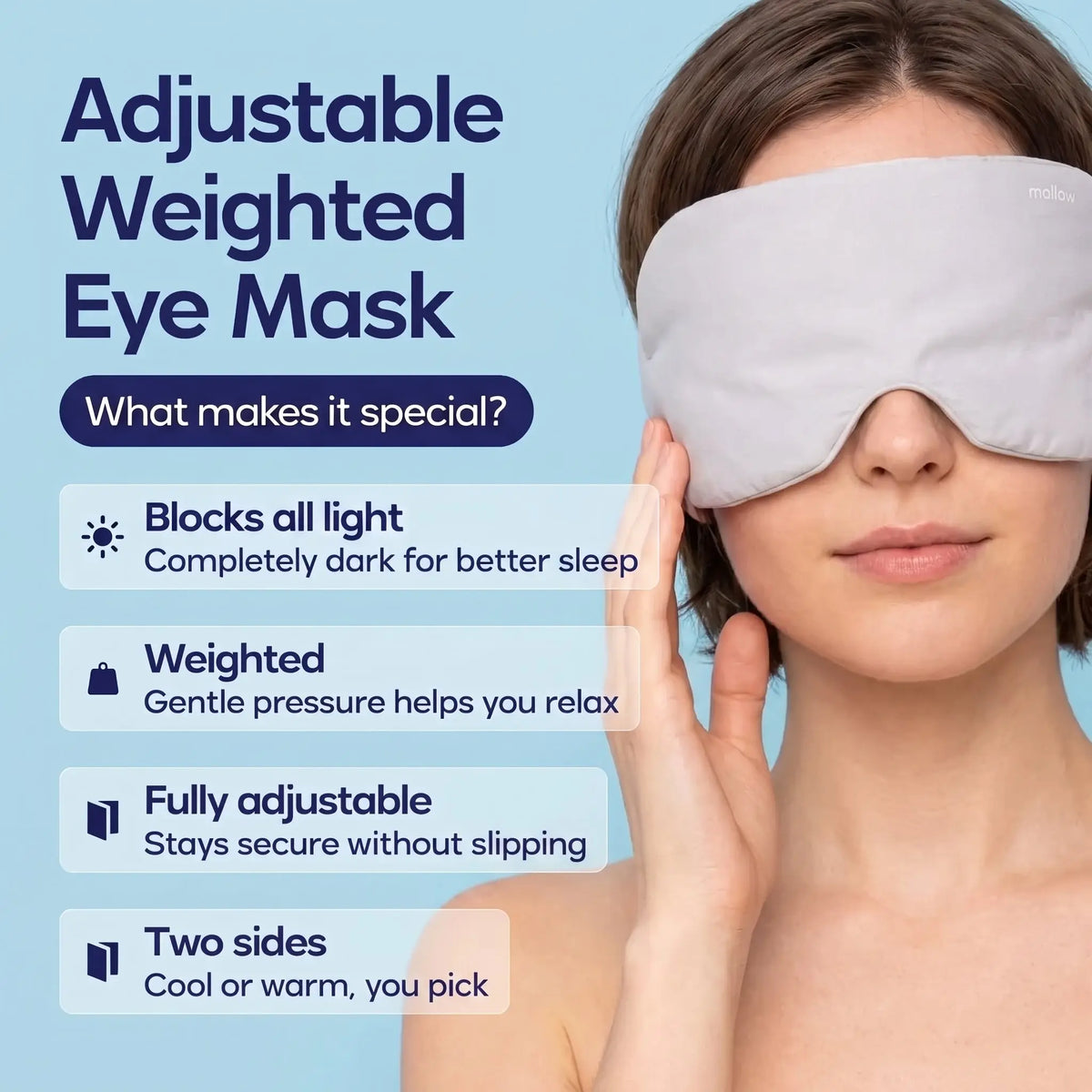 Slumblr® Light Blocking Weighted Sleep Mask Slumblr