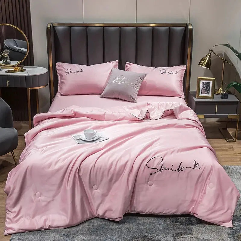 Slumblr® Washed Silk Summer Quilt Set (3Pcs) Slumblr