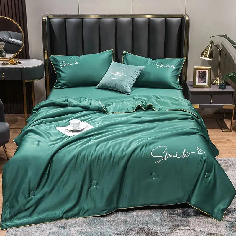 Slumblr® Washed Silk Summer Quilt Set (3Pcs) Slumblr