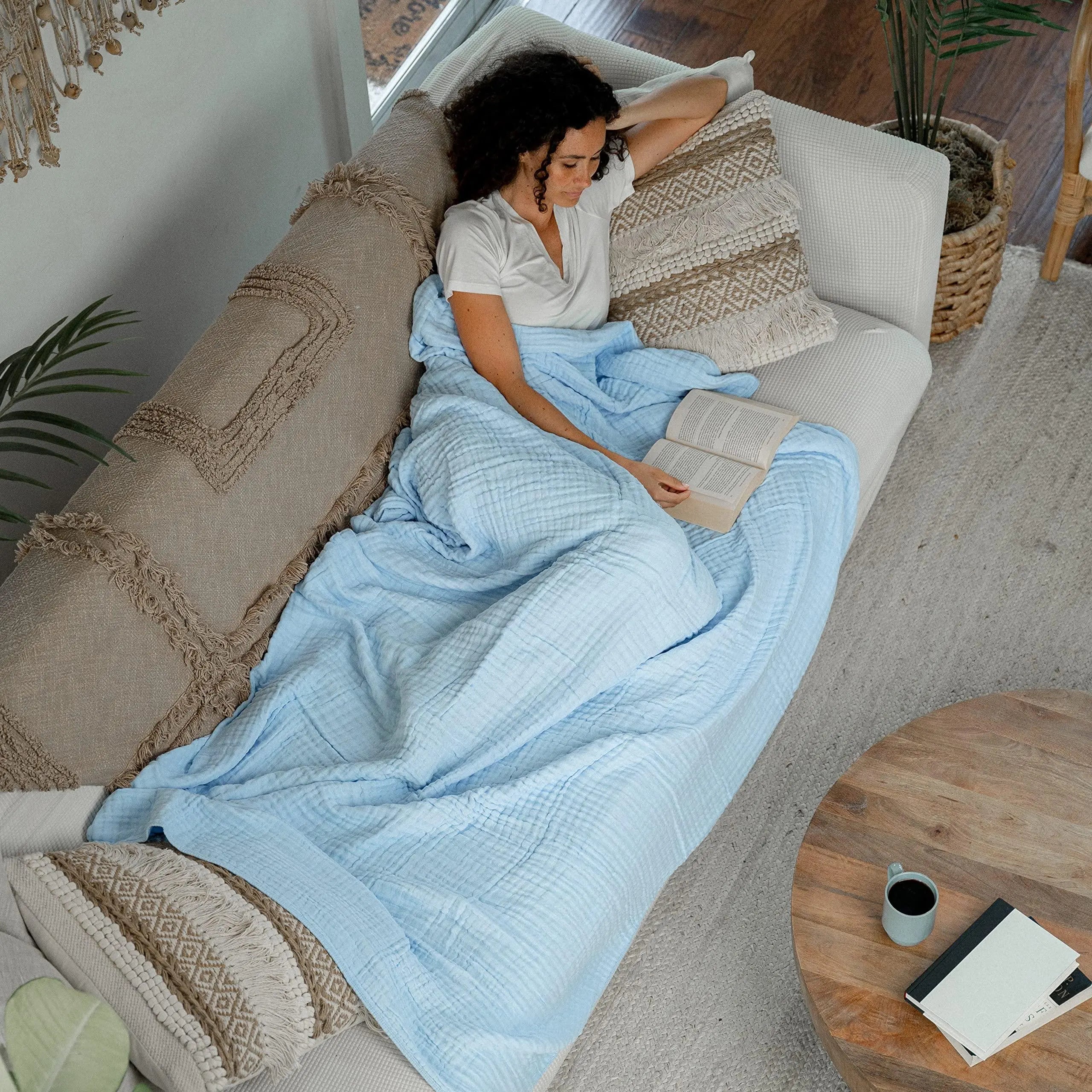 Slumblr® Cotton Muslin Boho Throw Blanket Slumblr