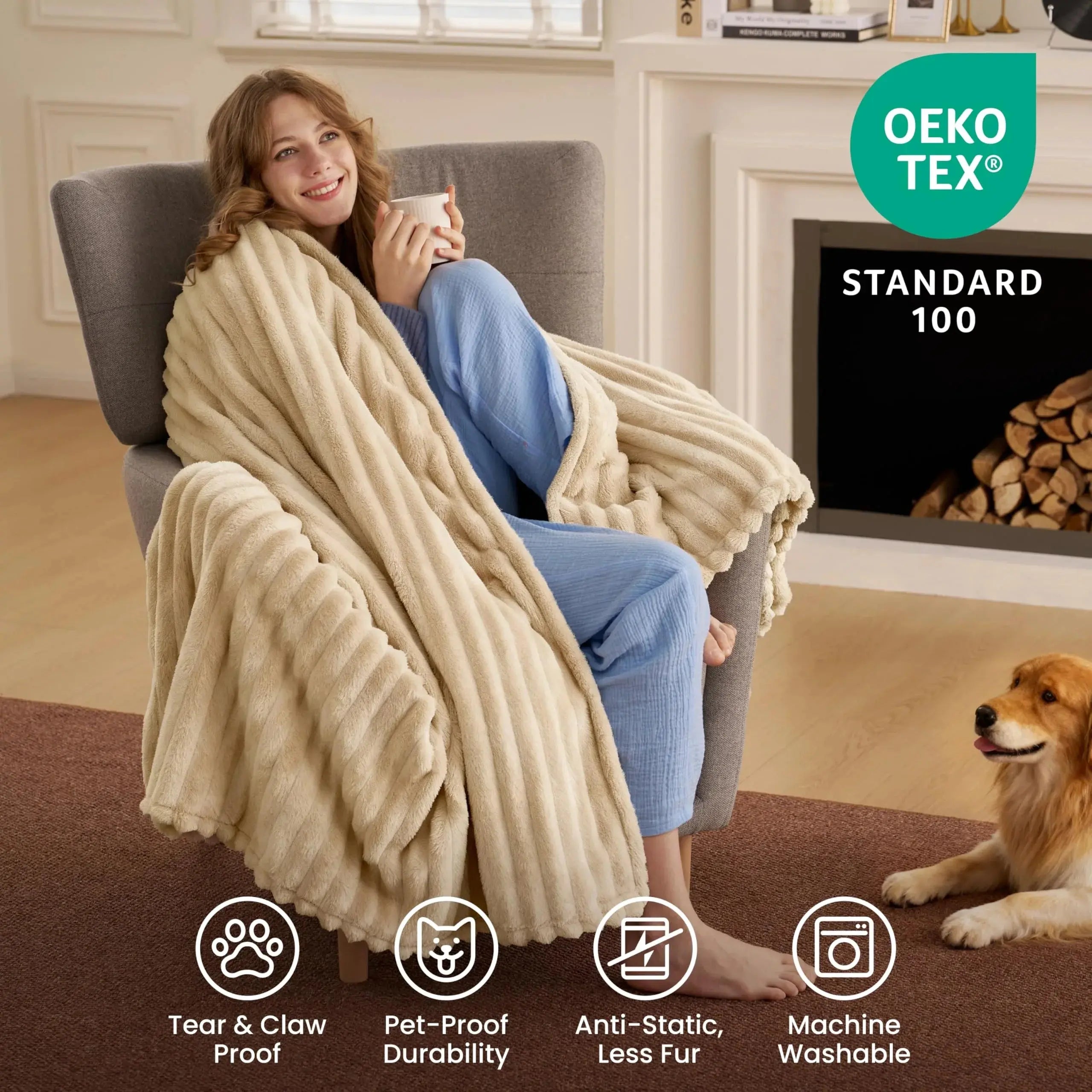 Slumblr® Faux Rabbit Fur Throw Blanket Slumblr