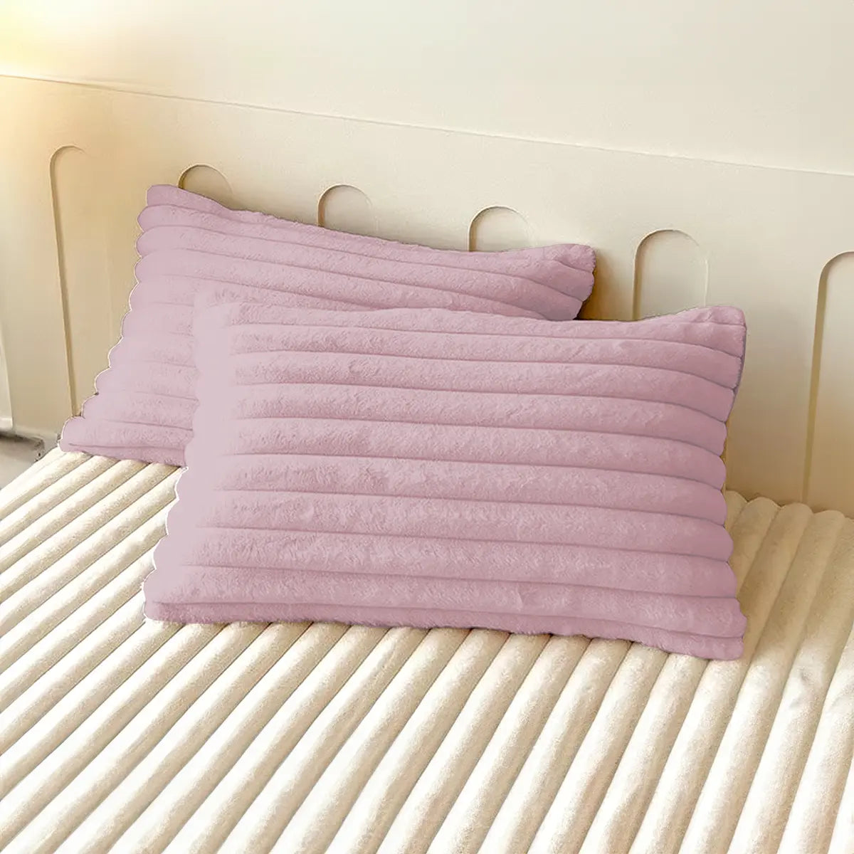 2x Pillow Cases For Ultra-Soft Luxury Fitted Bed Sheet