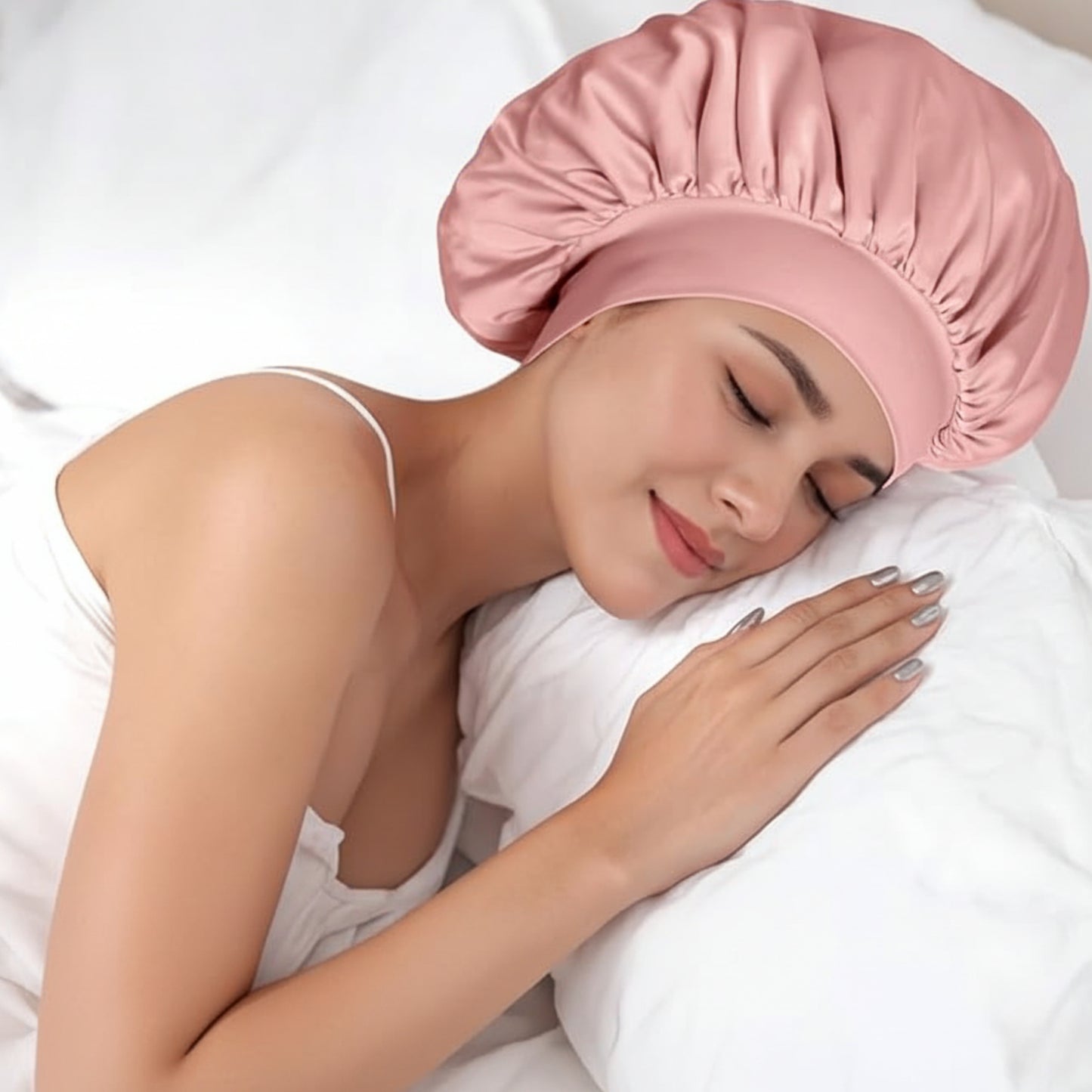 Slumblr® Satin Wide-Brim Shower Cap