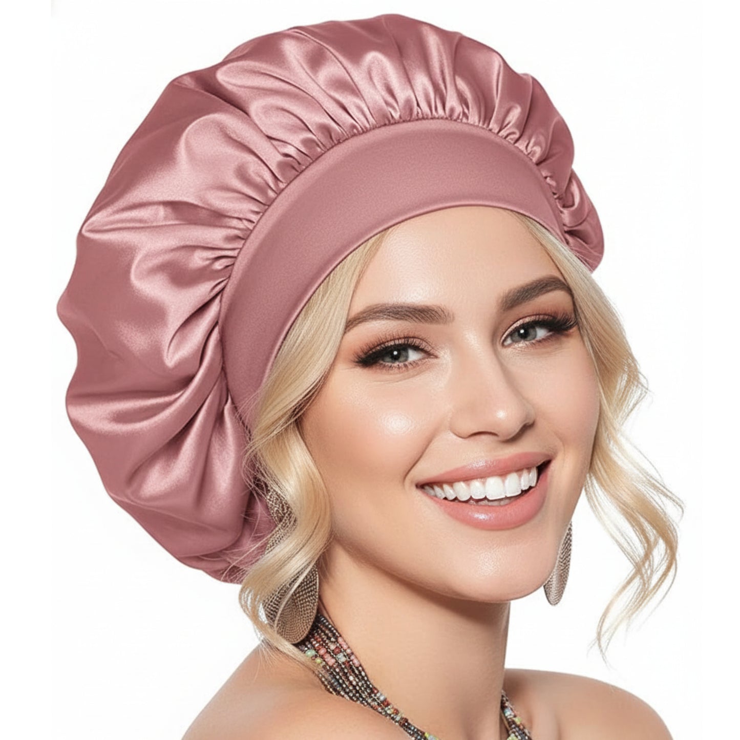 Slumblr® Satin Wide-Brim Shower Cap