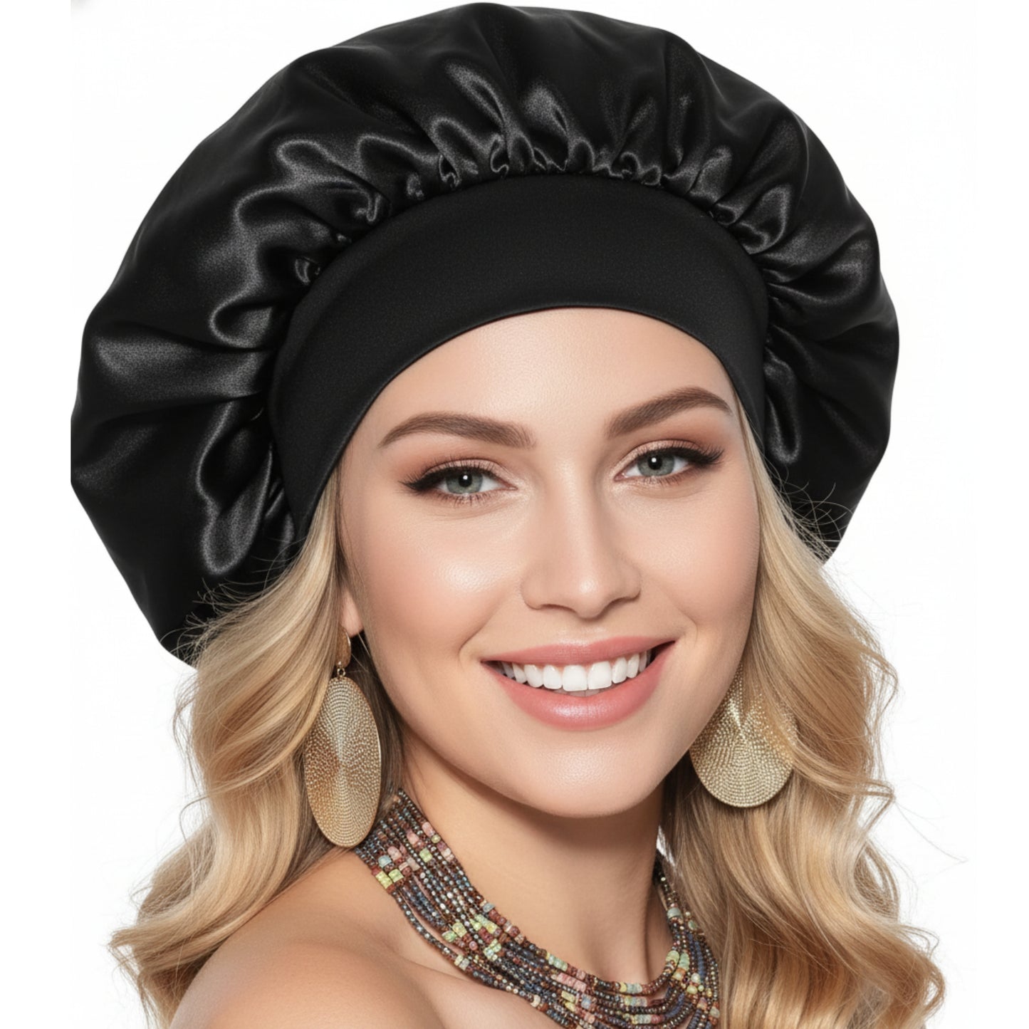 Slumblr® Satin Wide-Brim Shower Cap