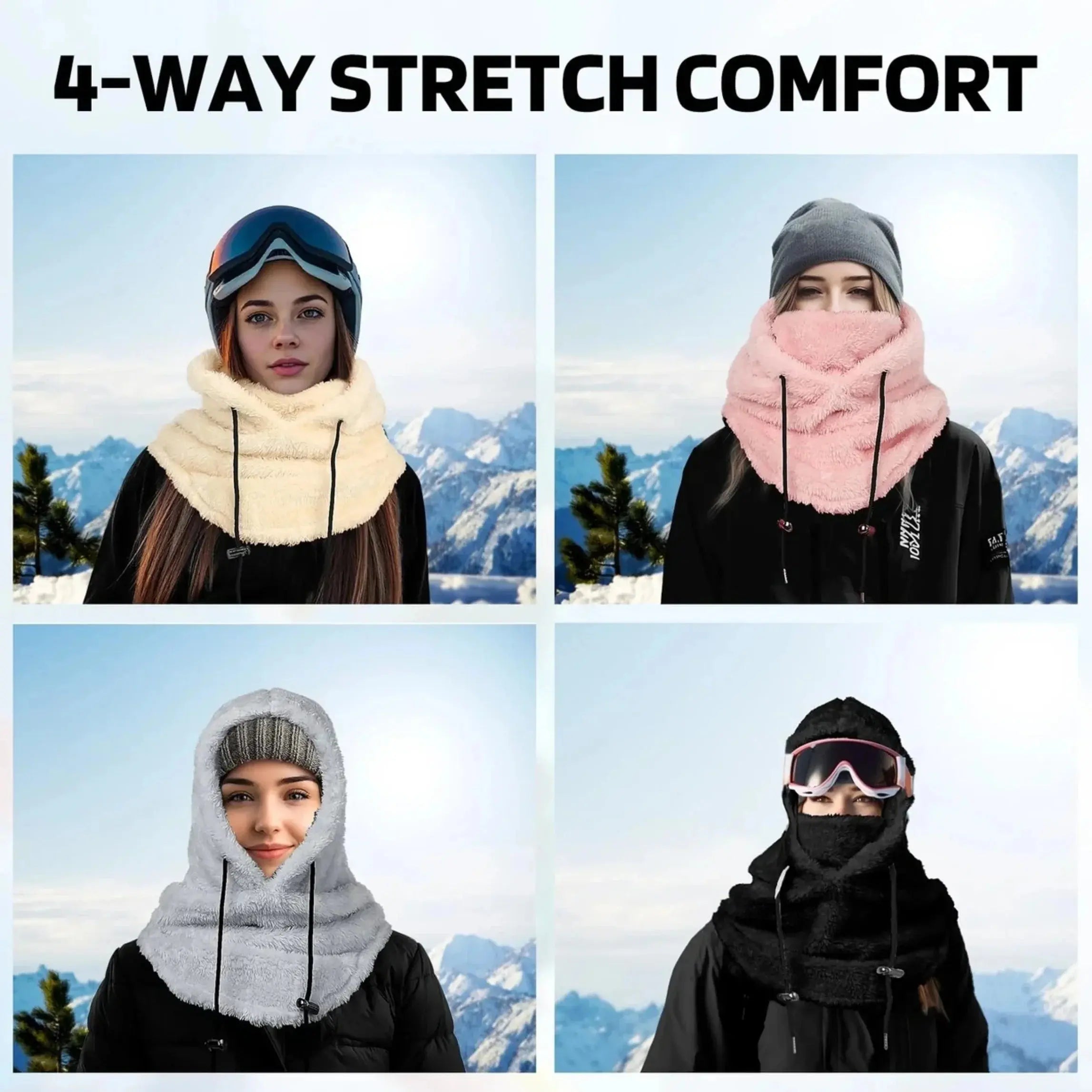 Slumblr® Winter Fleece-lined Hooded Beanie Scarf Travel Slumblr
