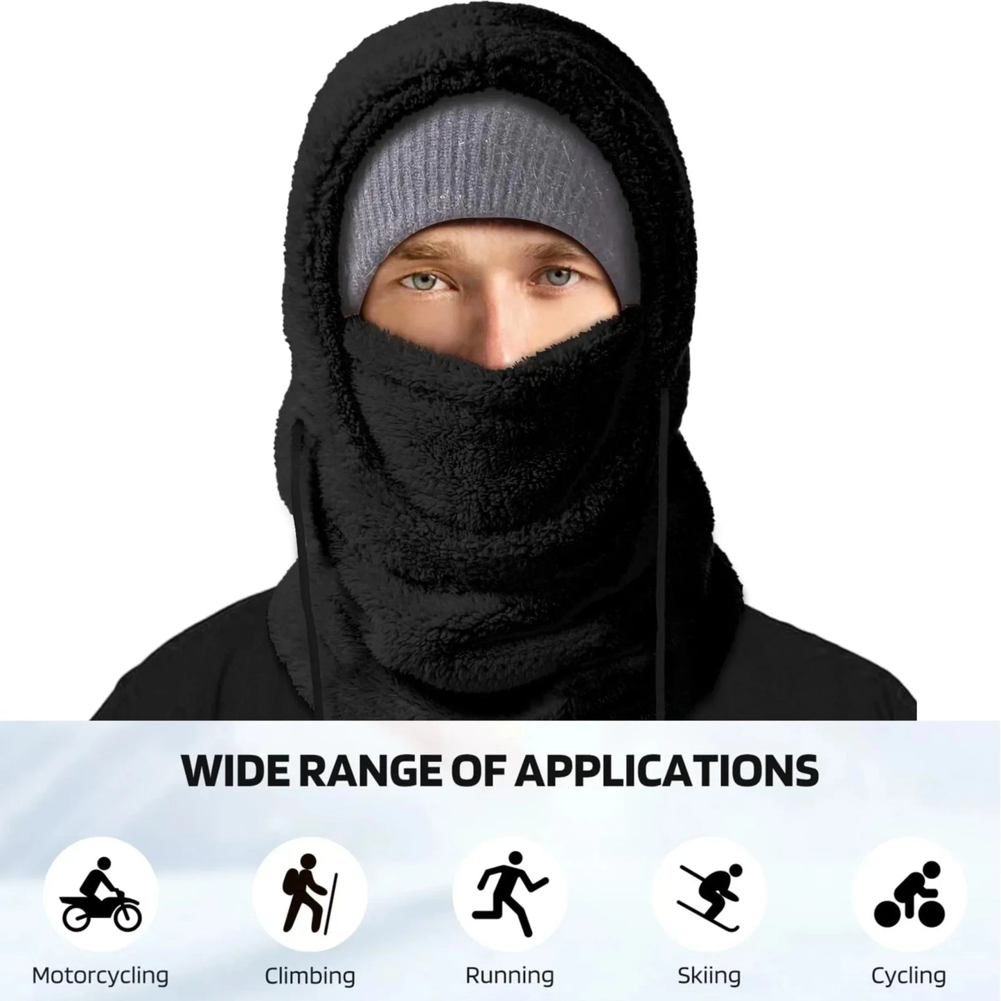 Slumblr® Winter Fleece-lined Hooded Beanie Scarf Travel