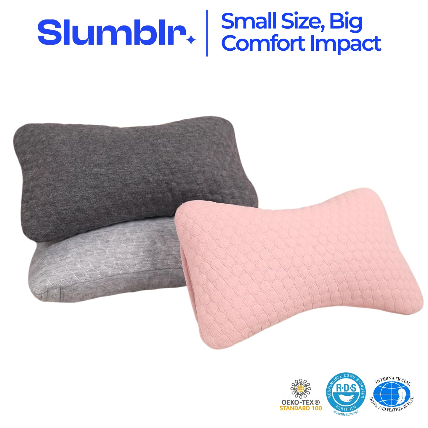 Slumblr® Mini Travel Comfort Pillow (2 Pcs)