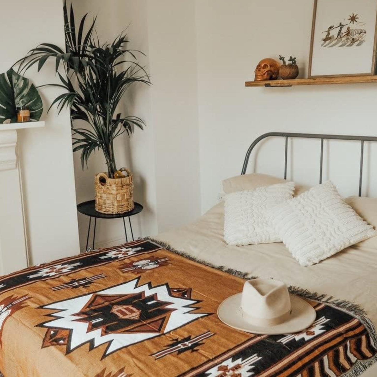 Slumblr® Brown Reversible Woven Throw Blanket with Tassels