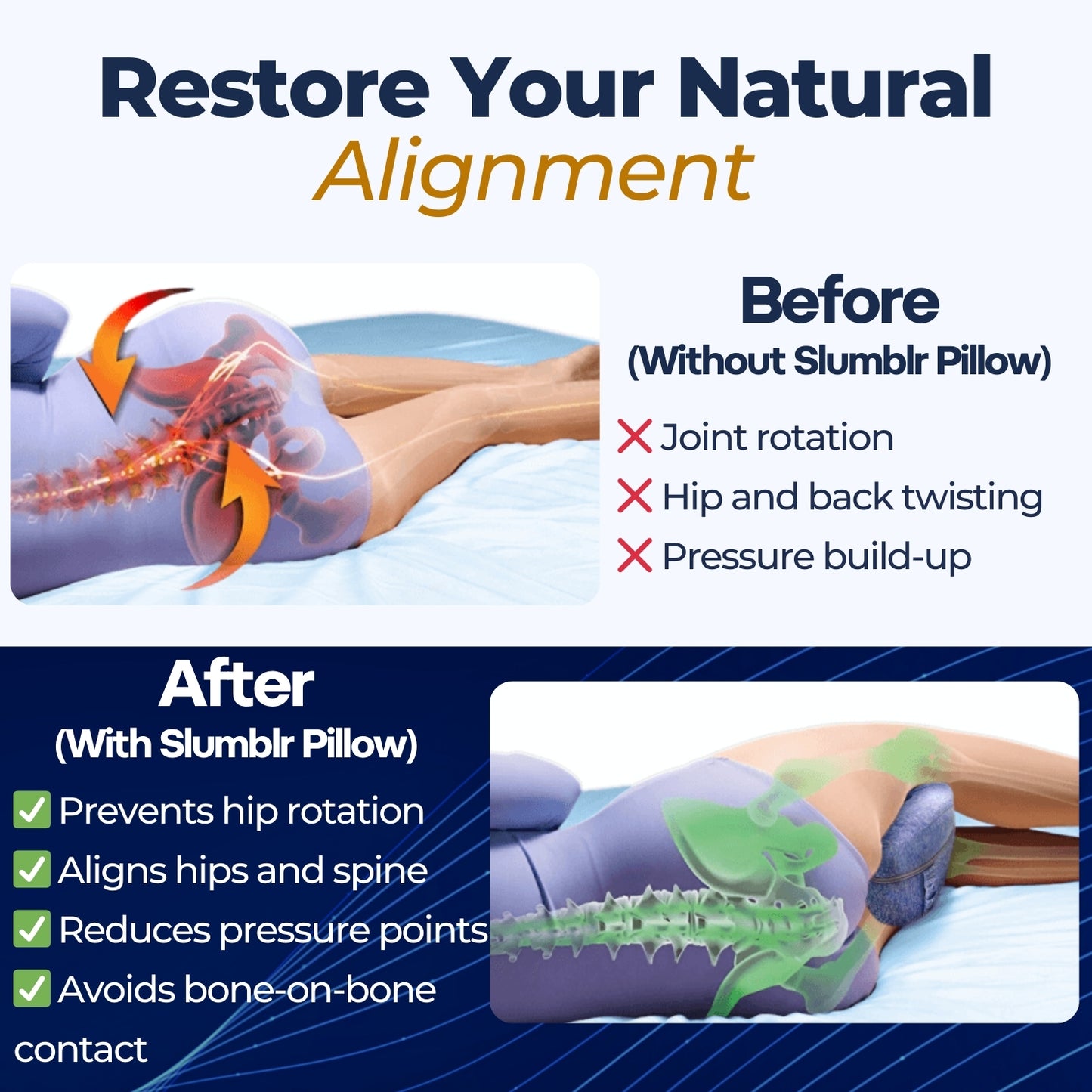 Slumblr® Ultra Support Knee Pillow