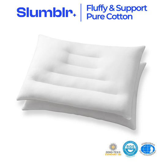 Slumblr® Pure Cotton Low Loft Pillow