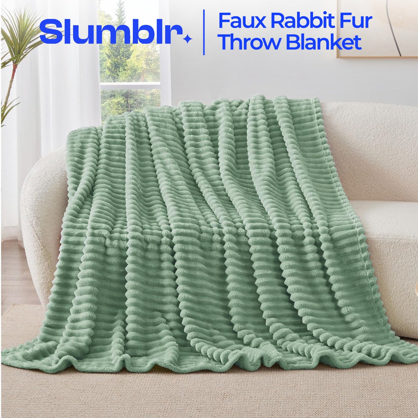 Slumblr® Faux Rabbit Fur Throw Blanket