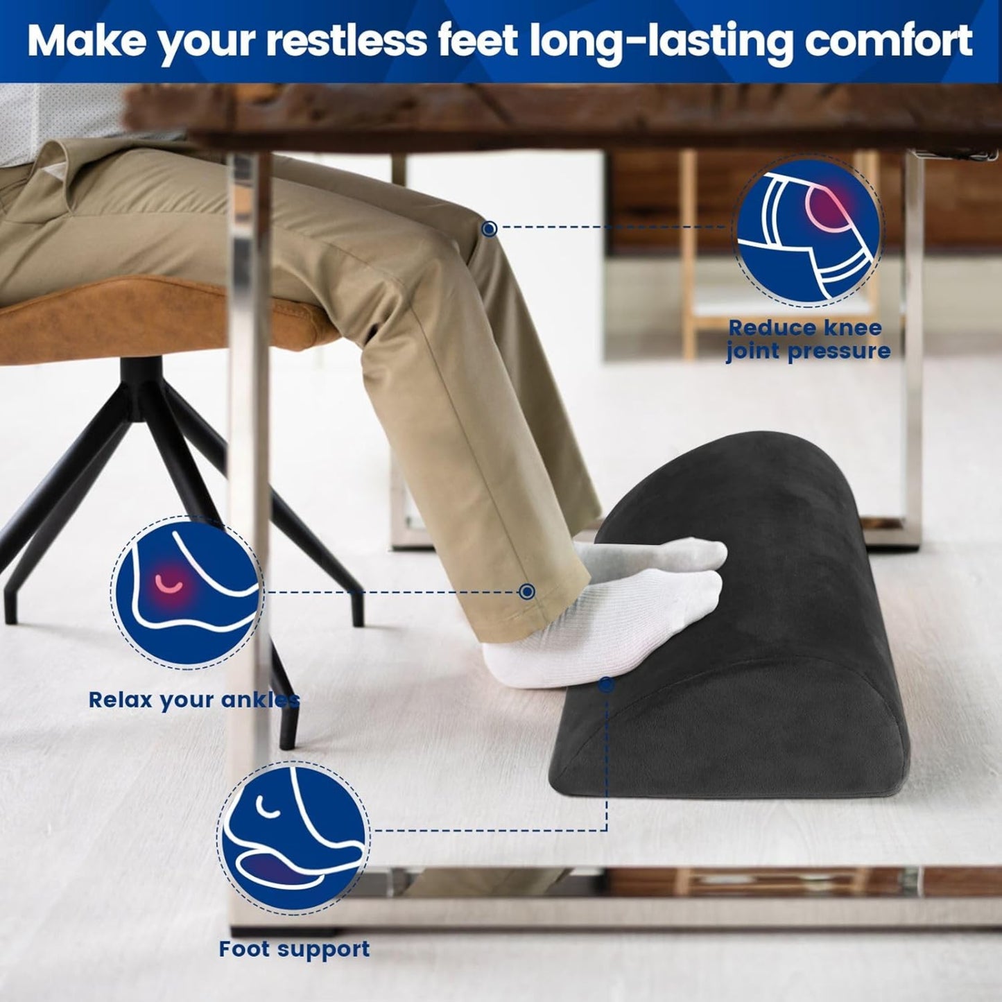 Slumblr® Ergonomic Foot Rest for Office & Home