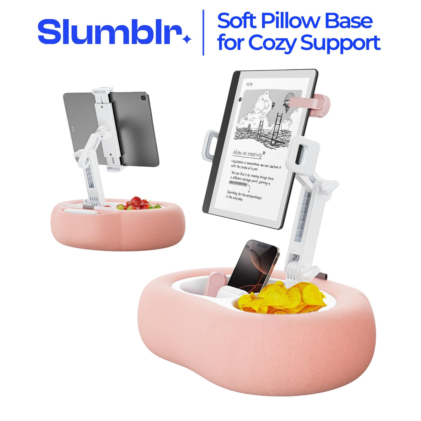 Slumblr® Adjustable Pillow Phone & Tablet Holder