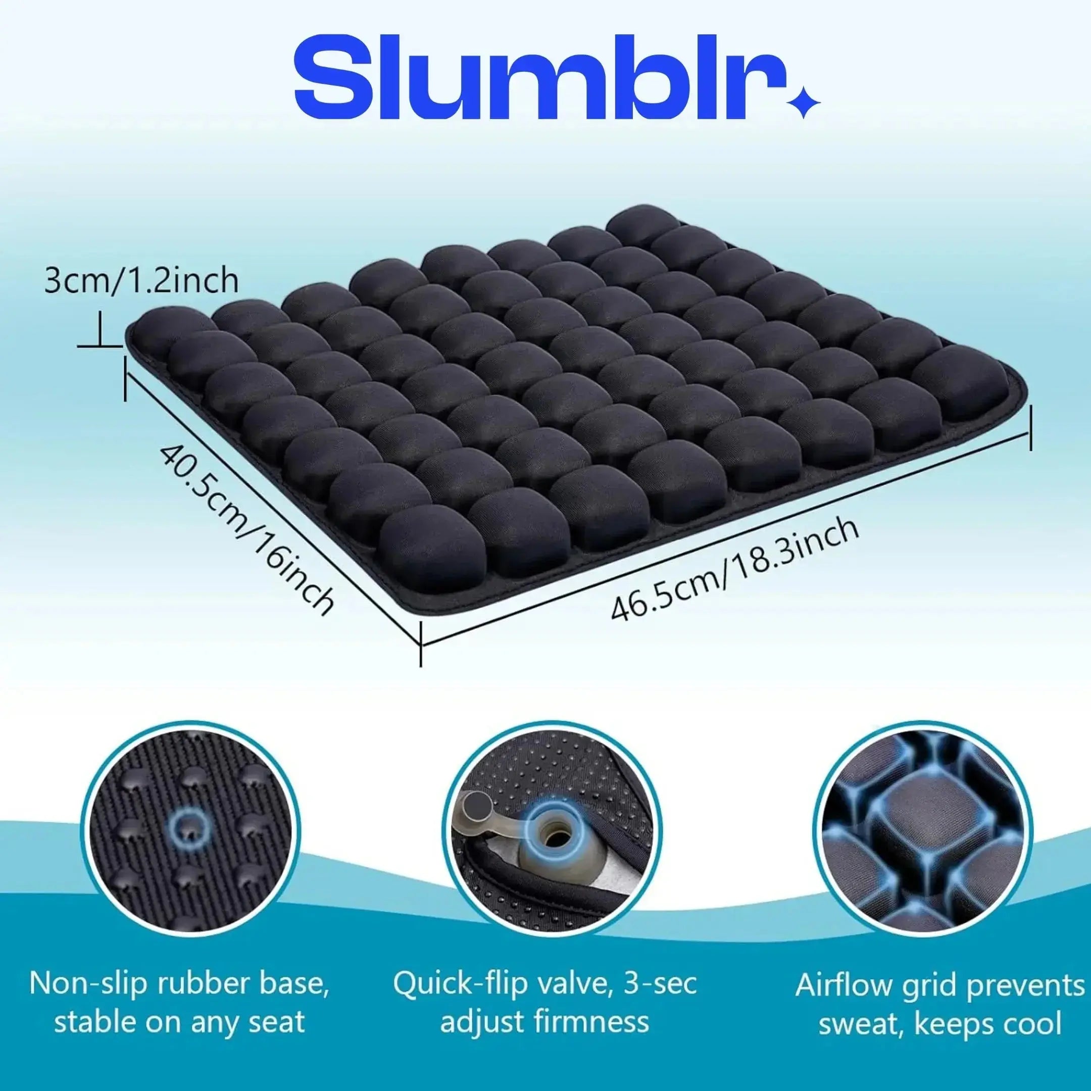 Slumblr® Air Bag Inflatable Seat Cushion Slumblr