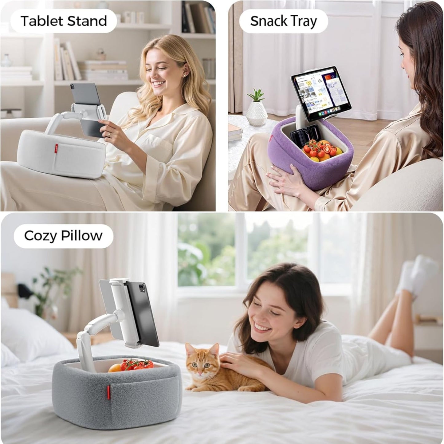 Slumblr® Ultra Fluffy Tablet & Kindle Pillow Stand