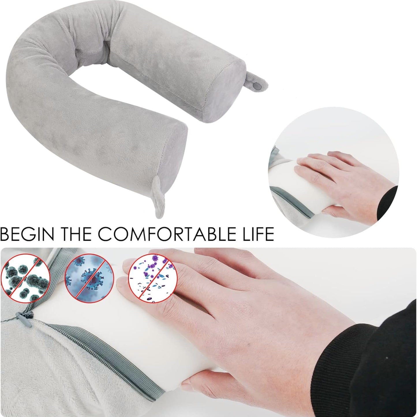 Slumblr® Bendable U-Shaped Travel Pillow