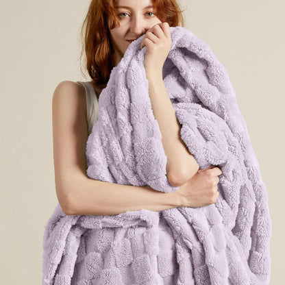 Slumblr® Cozy Checkered Fleece Throw Blanket