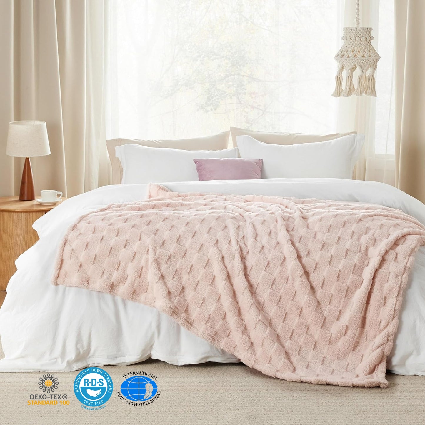 Slumblr® Cozy Checkered Fleece Throw Blanket