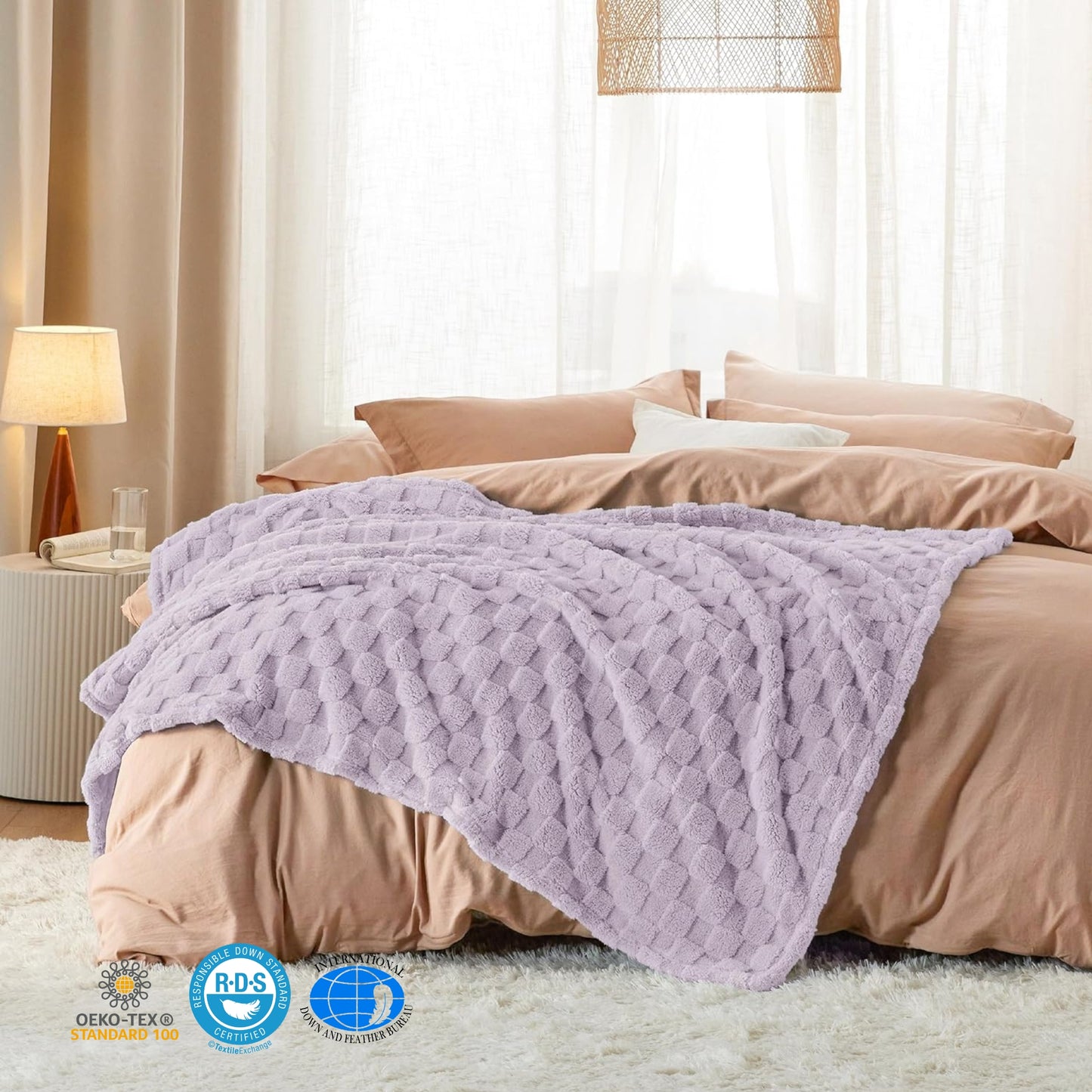 Slumblr® Cozy Checkered Fleece Throw Blanket