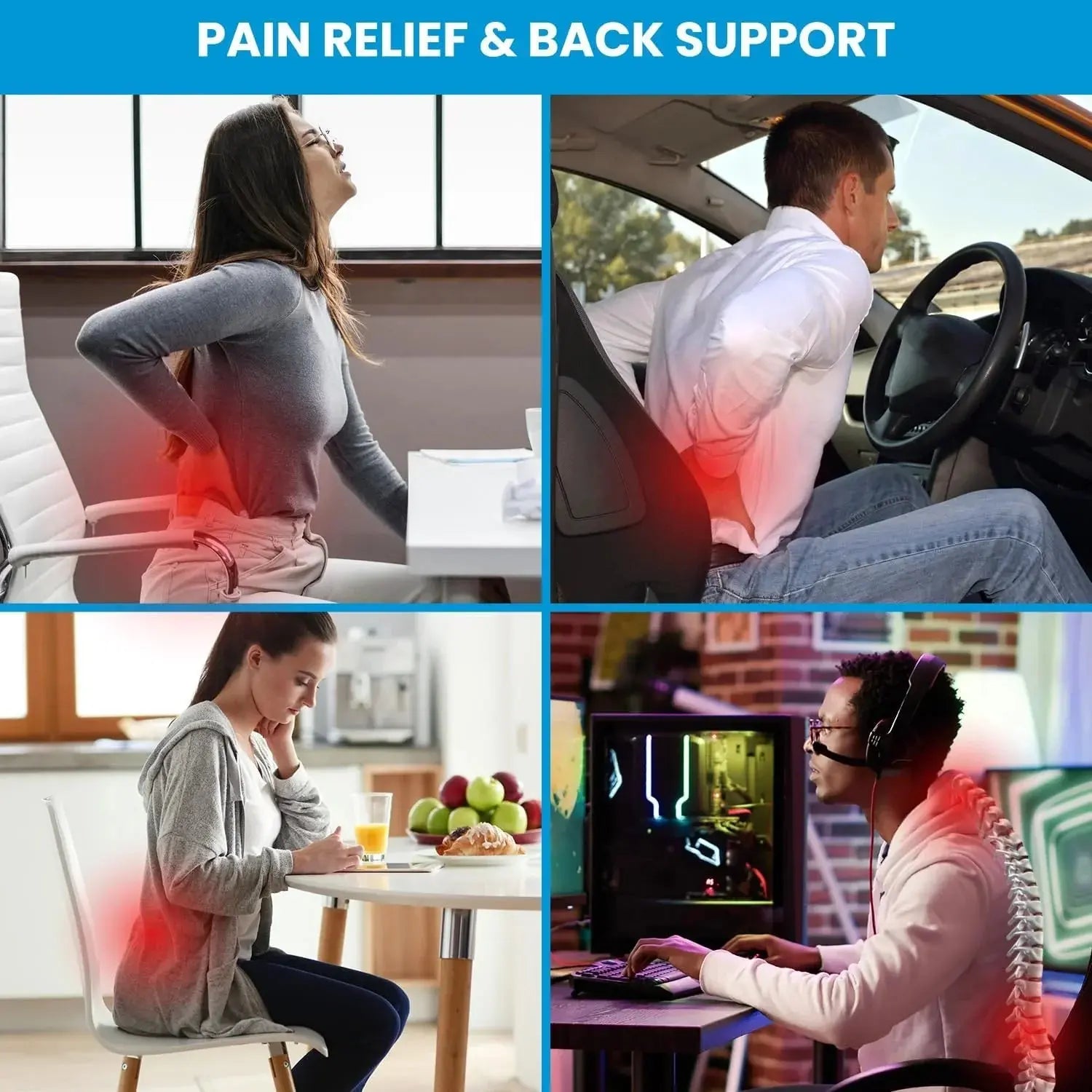 Slumblr® Lumbar Support Pillow for Back Pain Relief Slumblr