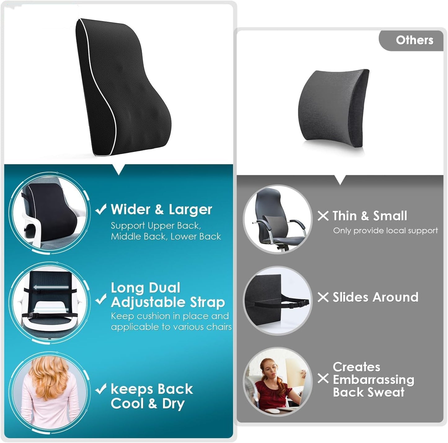 Slumblr® Lumbar Support Pillow for Back Pain Relief