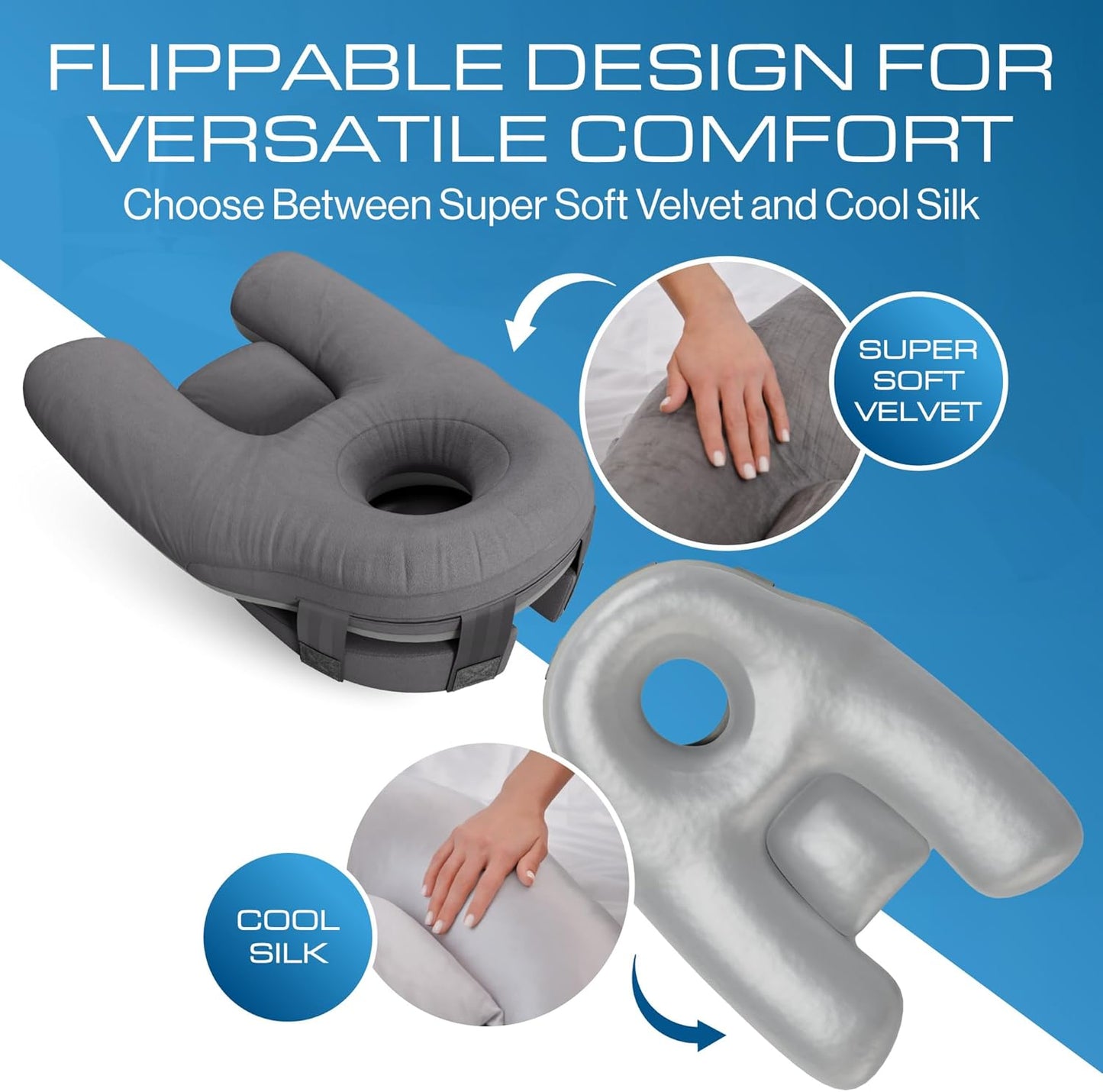 Slumblr® Face Down Pillow for Comfort with Warm & Cool Sides