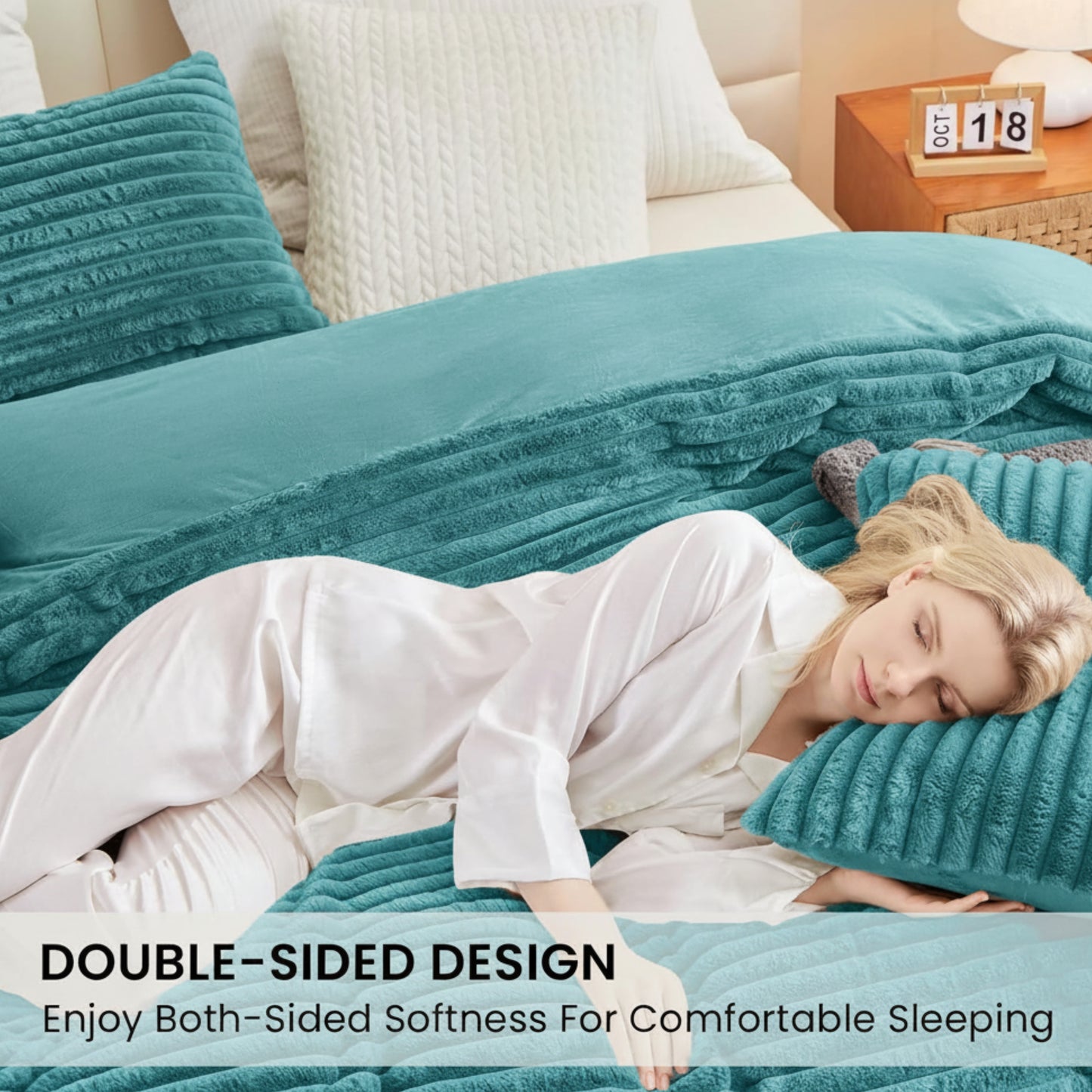 Slumblr® Winter Warm Fleece Bedding Set with Pillowcase
