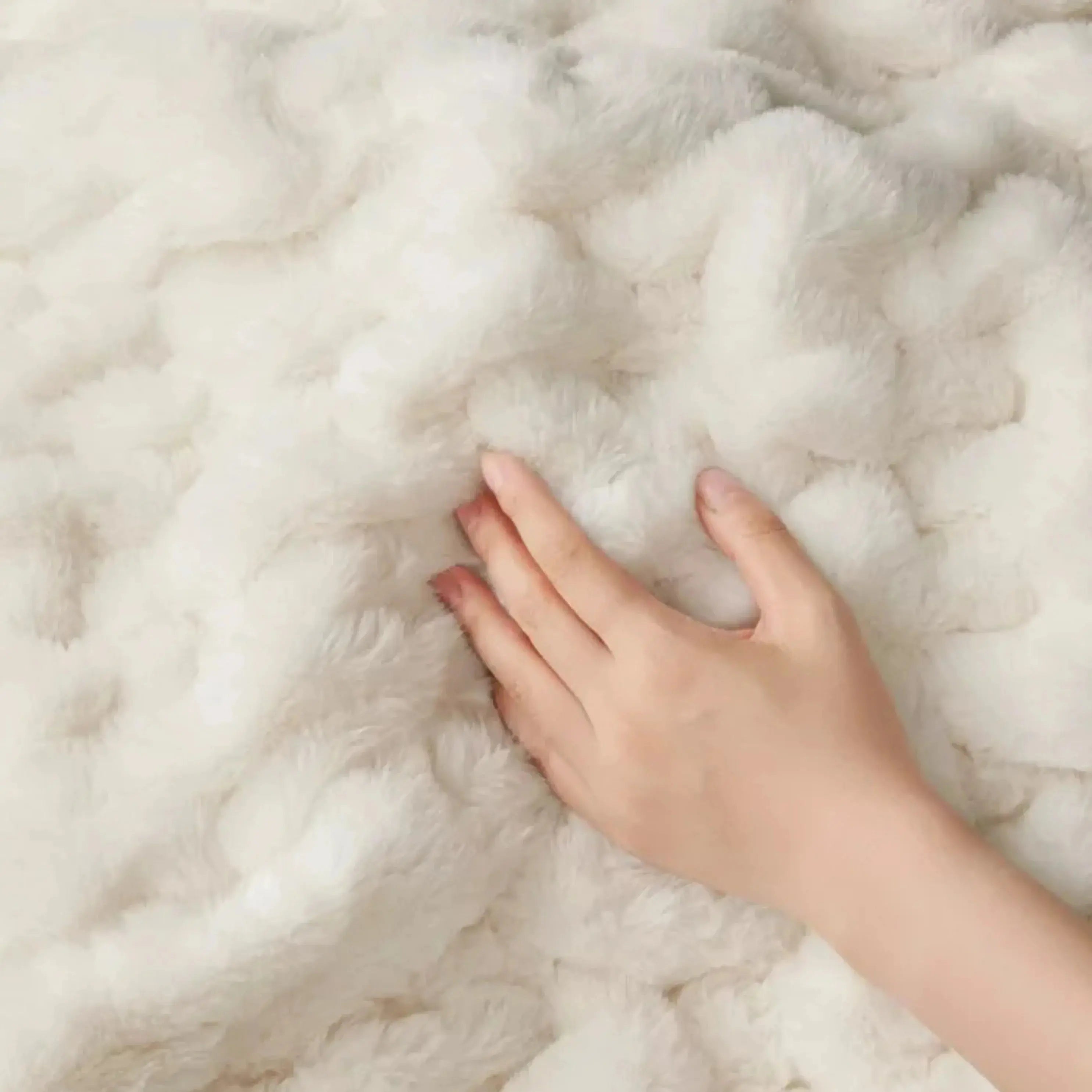 Slumblr® Ruched Faux Fur Cozy Throw Blanket Slumblr