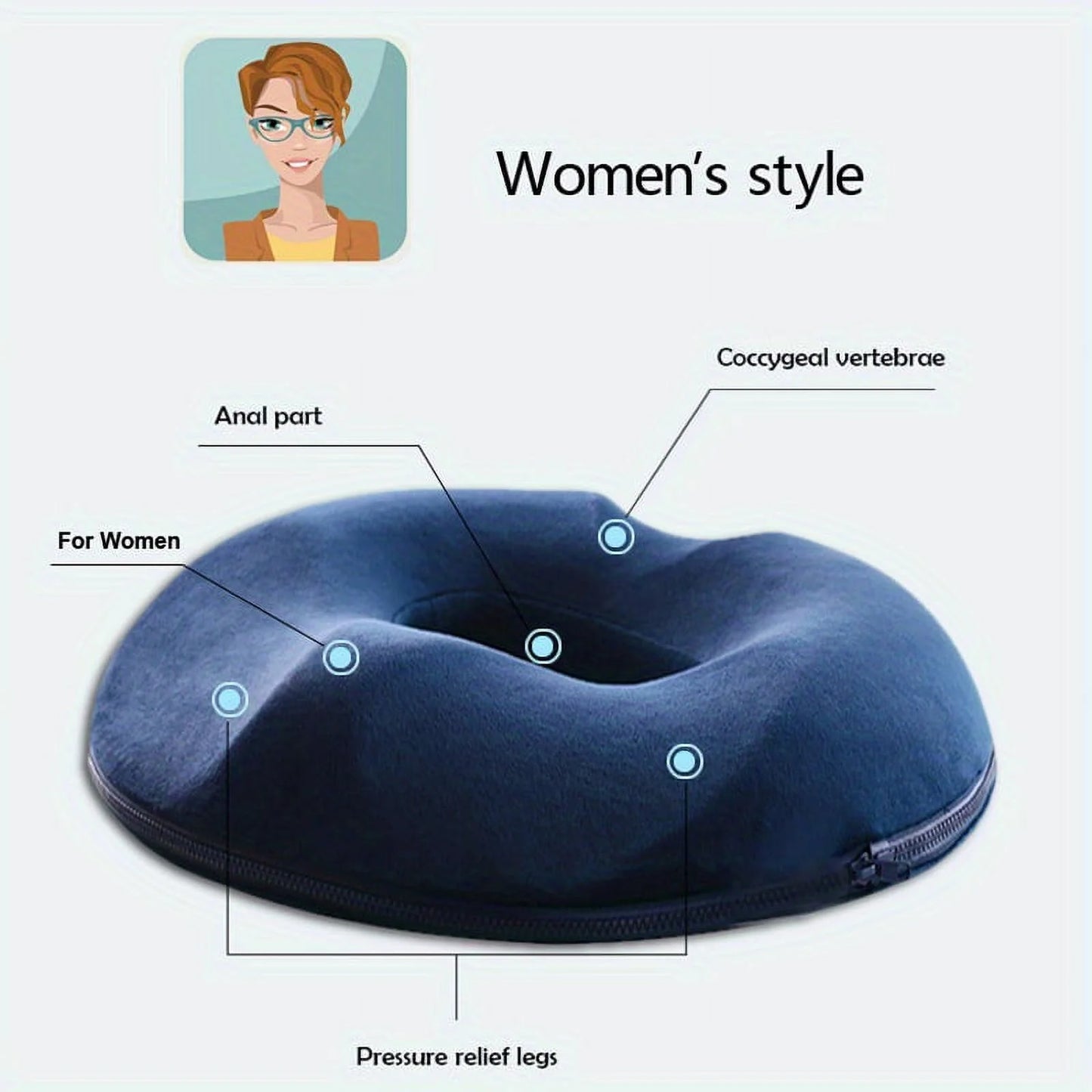 Slumblr® Donut Pillow Chair Cushion
