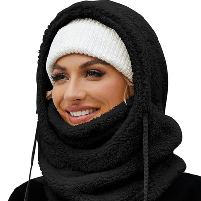 Slumblr® Winter Fleece-lined Hooded Beanie Scarf Travel