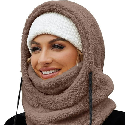 Slumblr® Winter Fleece-lined Hooded Beanie Scarf Travel